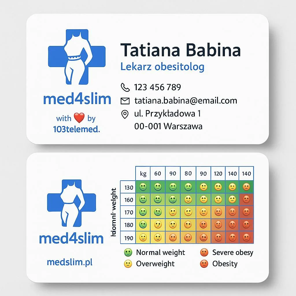 Лікар-обезитолог Тетяна Бабіна, контактні дані клініки Med4Slim для онлайн-лікування ожиріння в Польщі Лікар-обезитолог Тетяна Бабіна, контактні дані клініки Med4Slim для онлайн-лікування ожиріння в Польщі